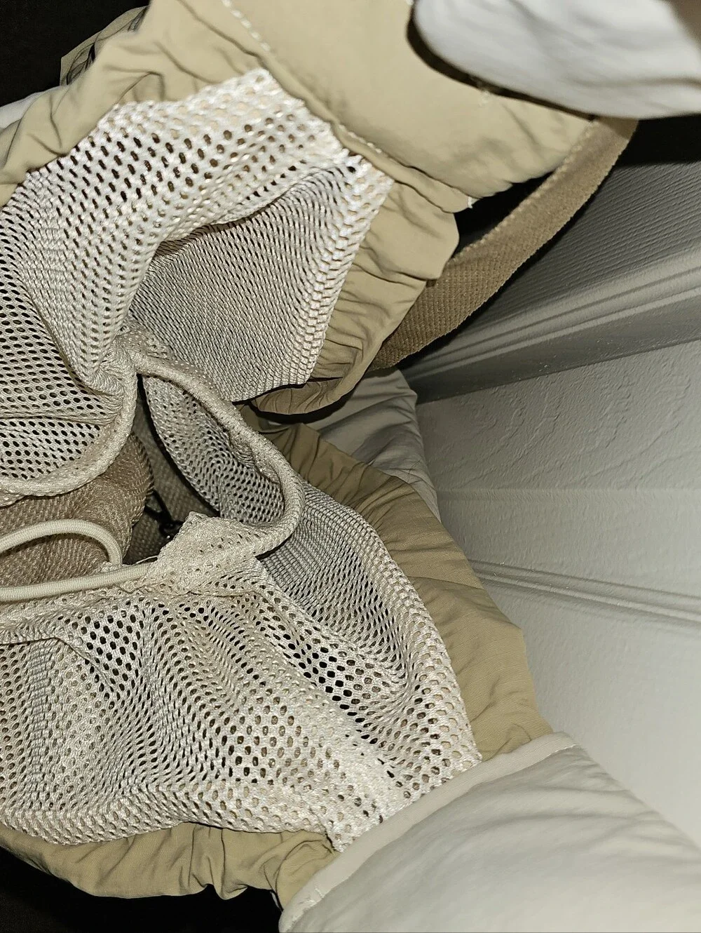 Hands-Free Beige Dog Sling Carrier by